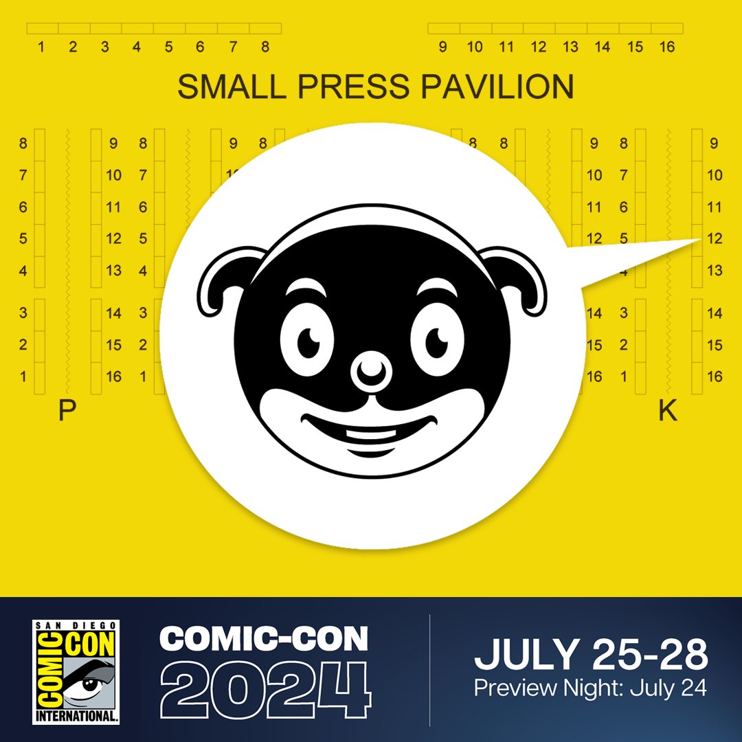 Heading to San Diego?
Find us ALL WEEK long at K-12 SMALL PRESS PAVILION | Coin-Op Books 

our bags are filled with: Our latest graphic novel: IN PERPETUITY (<a href="/topshelfcomix/">Top Shelf Productions</a>)
+
ADVANCE copies of: STINSON’S INFERNO
+
all our comix, silkscreens, and gorgeous merch. #SDCC2024