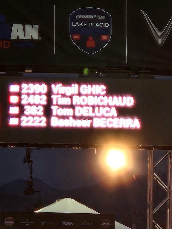 Awesome job yesterday as Tim finished the Lake Placid Iron Man.  Even more amazing is that he got stronger in each event as the race progressed!
