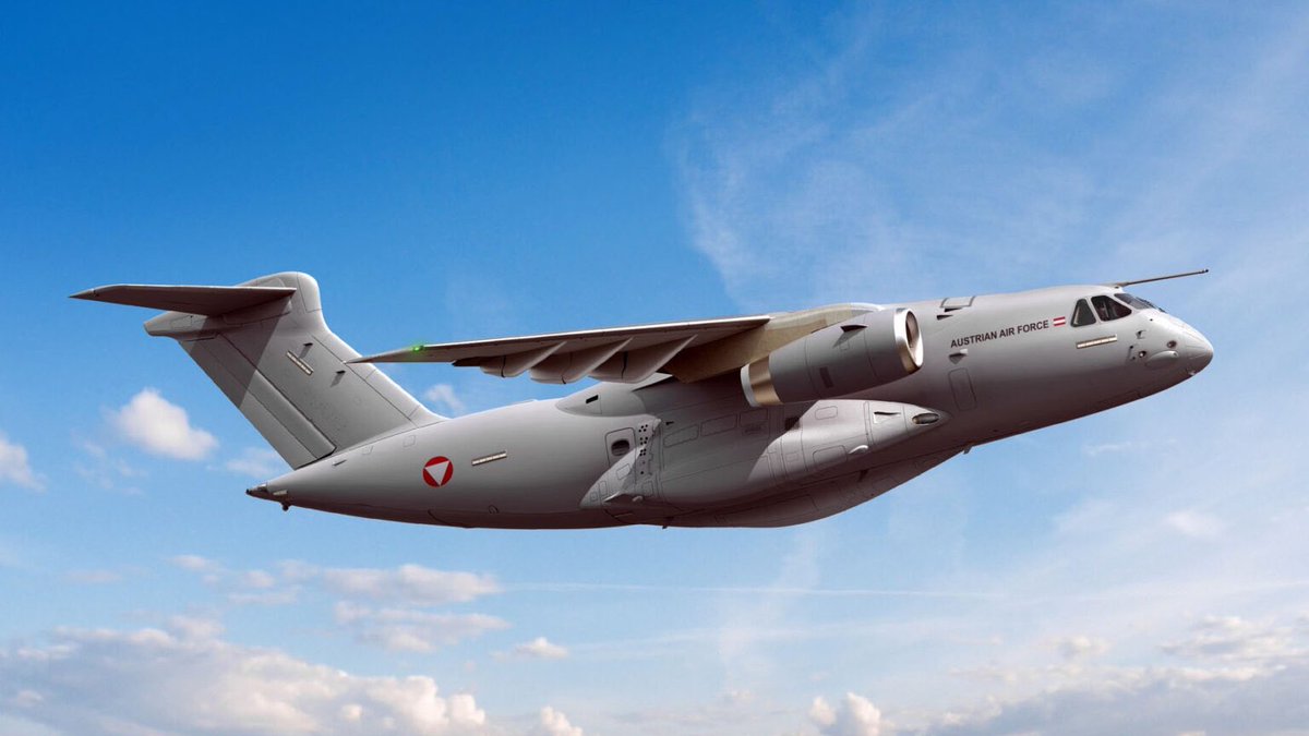 Doppeladler's tweet photo. Signed at #RIAT24: Austria buys 4 #Embraer C-390 Millennium transport aircraft as replacement for the C-130K Hercules. Deliveries: 2028 - 2030. #c390 #c390m https://t.co/emp1uewFQn