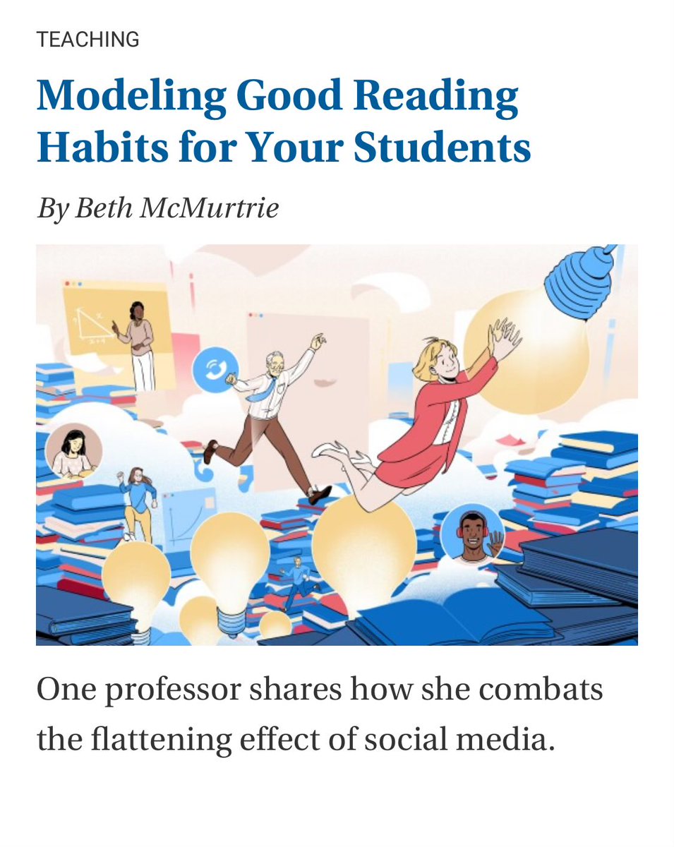 Thank you, <a href="/bethmcmurtrie/">Beth McMurtrie</a> for including my essay <a href="/chronicle/">The Chronicle of Higher Education</a> in her teaching newsletter! I hope my take on algorithmic feeds and student learning proves insightful to other faculty. Check out FILTERWORLD <a href="/chaykak/">Kyle Chayka</a> as well! chronicle.com/newsletter/tea…