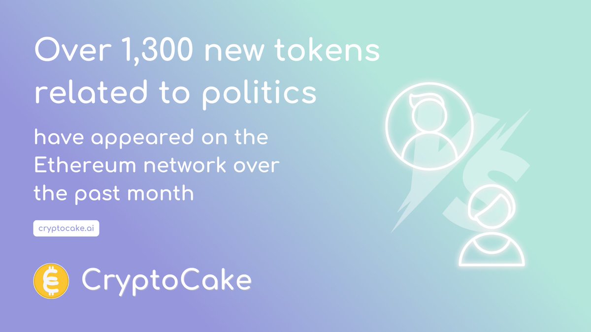 Some statistics of new tokens related to politics for the last 30 days created in the Ethereum network.

Donald $Trump - 1,219 tokens.
Joe $Biden - 92 tokens.
Kamala $Harris - 34 tokens.

Do you buy such tokens?

#CryptoCake #crypto #trading #web3