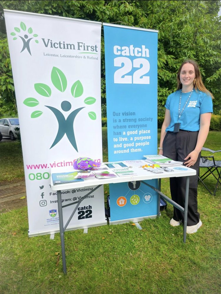 Victim1st's tweet photo. Victim First had an amazing time at the @parks_hub Summer Extravaganza! We were thrilled to be a part of this fun and interactive event, connecting with other professionals and people in the community.
#VictimFirst #VictimSupport #WeAreCatch22
@leicsPCC @Catch22 https://t.co/nr1uUIkTHP