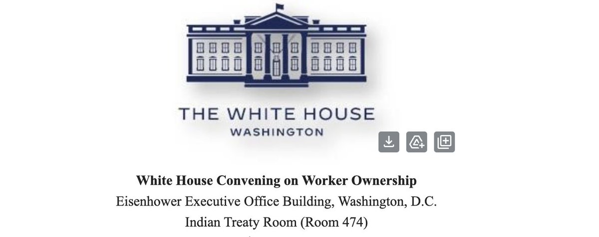 GregBrodsky's tweet photo. I'm thrilled to represent https://t.co/1wANLt3Ban at a White House Convening on Worker Ownership this Thursday.  What a testament to the work our small team is doing to scale shared ownership and prosperity! https://t.co/jWBfcknk0C