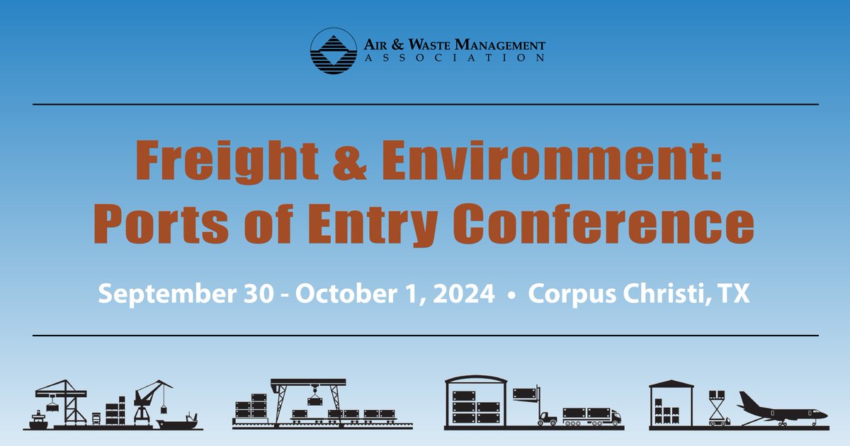 AirandWaste's tweet photo. Registration is open for the Freight &amp; Environment: Ports of Entry Conference! View the Preliminary Conference Program for more details and register now: https://t.co/fRF0Z804B4 #AwmaEnvFreight https://t.co/mLE5m0EmYc