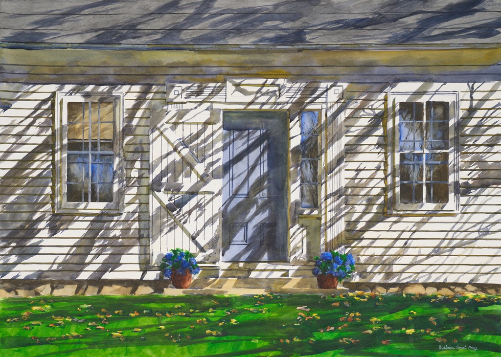 BarbaraPrey's tweet photo. I just finished this watercolor. Loved to capture the drawing the shadow of the tree branches created on the white clapboard facade #newpainting #painting #watercolor #shadow #shadowdrawing #facade #clapboard #maine #tenantsharbor #art #contemporaryart https://t.co/Rzw4VdfDEx