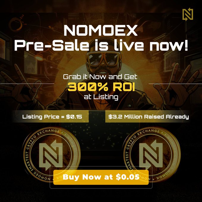 Launch Alert! $NOMOX  300% Pre-Sale has begun on @TheGemPad! 🚀  Buy Now at Pre-Sale Price : $0.05 Listing<a href="/tag/growth"class="tags"><span>#growth</span></a><a href="/tag/insights"class="tags"><span>#insights</span></a><a href="/tag/web3"class="tags"><span>#web3</span></a>