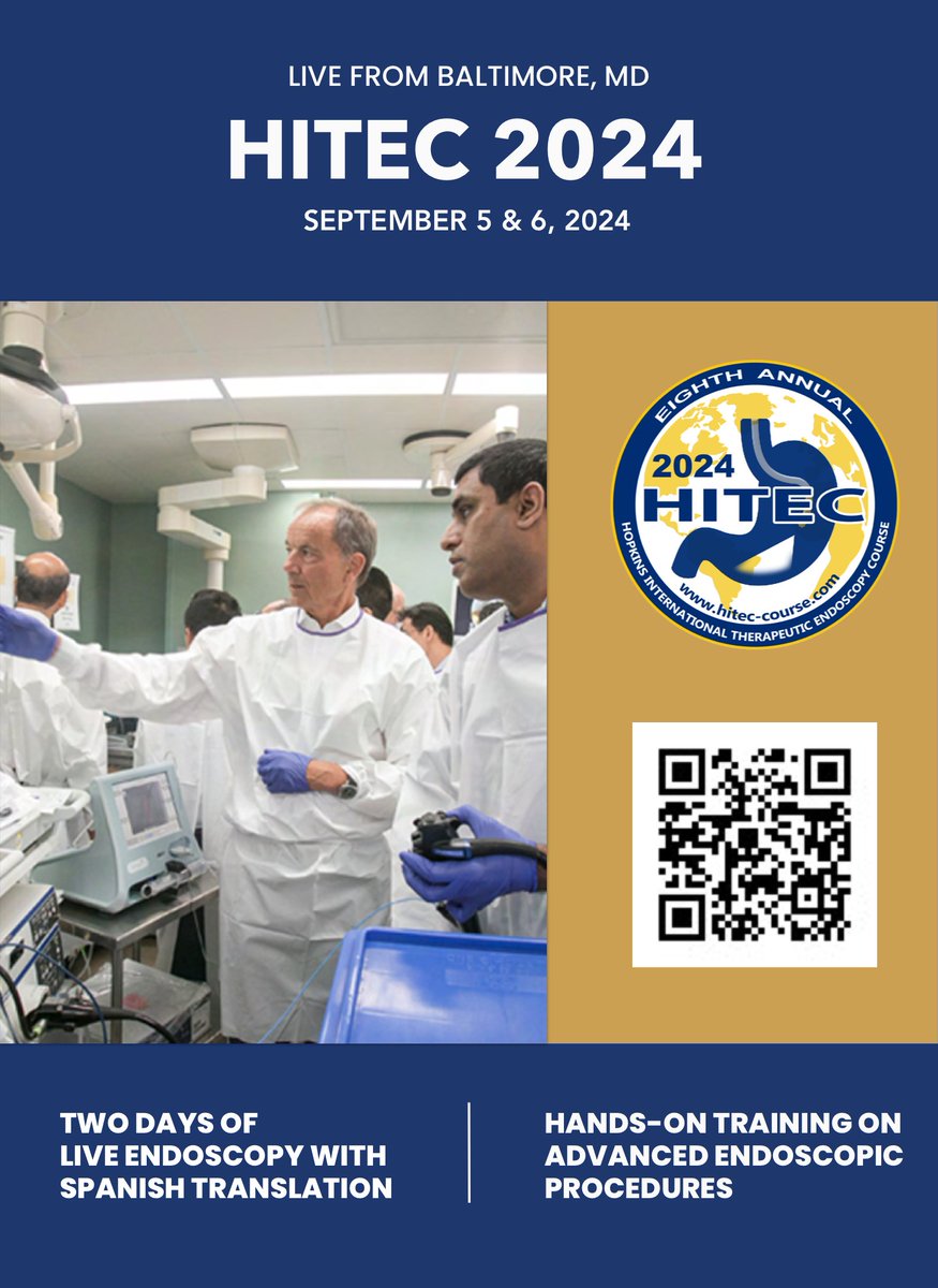 Mouen Khashab, MD, MASGE (@mouenkhashab) on Twitter photo Boost your skills with hands-on training in advanced endoscopic procedures at #HITEC2024 in Baltimore, Sept. 5-6, 2024! Register at hitec-course.com
#Gastroenterology #Endoscopy <a href="/HopkinsGIHep/">Johns Hopkins Gastroenterology & Hepatology</a> <a href="/ASGEendoscopy/">ASGE GI Endoscopy</a> <a href="/EndoscopyOA/">Endoscopy On Air</a> <a href="/DennisYangMD/">Dennis Yang, MD, FACG,AGAF,FASGE</a> <a href="/AmitMaydeo/">Amit Maydeo</a> <a href="/GeriKeane/">Geri</a> <a href="/ZMaleki_cyto/">Zahra Maleki, MD, MIAC</a> Boost your skills with hands-on training in advanced endoscopic procedures at #HITEC2024 in Baltimore, Sept. 5-6, 2024! Register at hitec-course.com
#Gastroenterology #Endoscopy <a href="/HopkinsGIHep/">Johns Hopkins Gastroenterology & Hepatology</a> <a href="/ASGEendoscopy/">ASGE GI Endoscopy</a> <a href="/EndoscopyOA/">Endoscopy On Air</a> <a href="/DennisYangMD/">Dennis Yang, MD, FACG,AGAF,FASGE</a> <a href="/AmitMaydeo/">Amit Maydeo</a> <a href="/GeriKeane/">Geri</a> <a href="/ZMaleki_cyto/">Zahra Maleki, MD, MIAC</a>