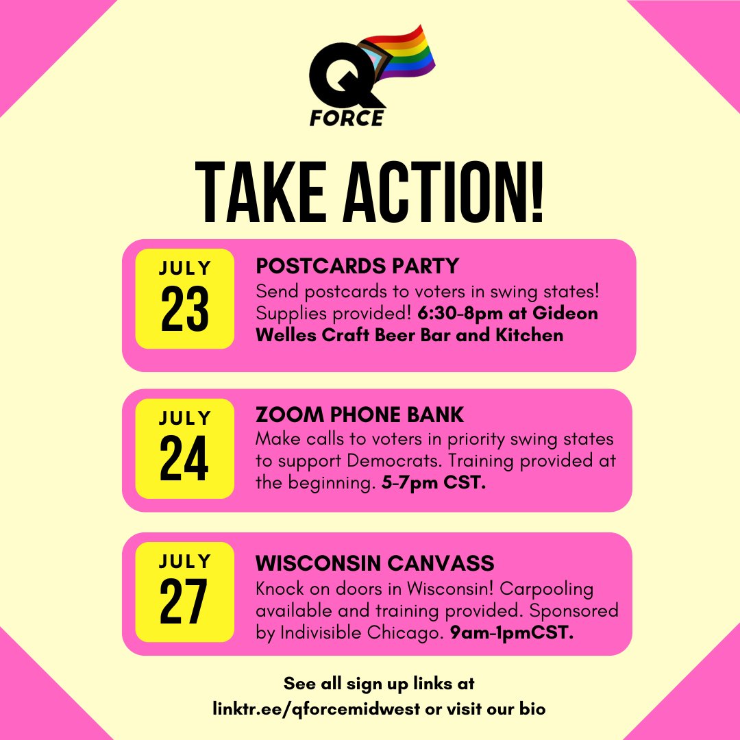 QForceMidwest's tweet photo. Whether you feel energized or anxious by the latest news, now is the time to turn your emotions into action. Here are 3 ways you can help Democrats win this week: https://t.co/KFiTe5YRvr