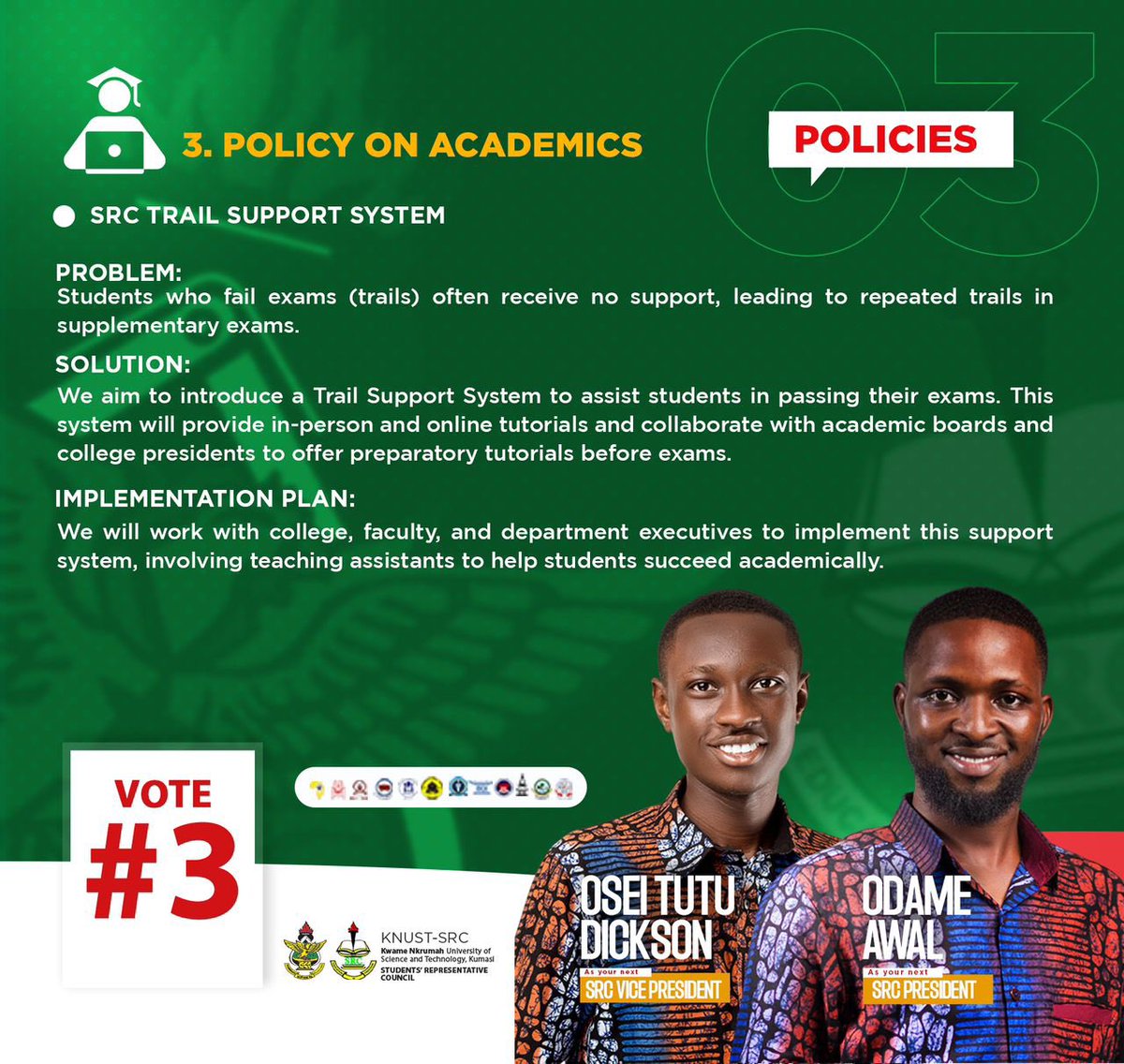 𝐓𝐇𝐄 𝐓𝐑𝐀𝐈𝐋 𝐒𝐔𝐏𝐏𝐎𝐑𝐓 𝐒𝐘𝐒𝐓𝐄𝐌 𝐈𝐒 𝐇𝐄𝐑𝐄 𝐅𝐎𝐑 𝐘𝐎𝐔!

Empowering academic Success,the trail support system advantage supporting Students every step of the way.

#3NITY
#NyaGyedie