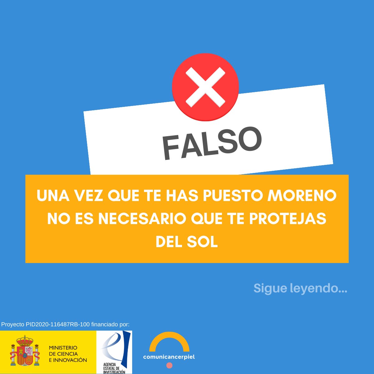 comunicancer's tweet photo. ❌ Con la piel morena no es necesario que te protejas del sol 👉🏿 FALSO

💫¡Descárgate gratis la App Sun Smart y sigue las indicaciones de protección solar ➡️https://t.co/aA2WyLsMmE

#bobmarley #bobmarleyonelove #onelove #rototom #rototom2024 #rototomsunsplash #benicasim #Festival https://t.co/AZBVDyS1nc