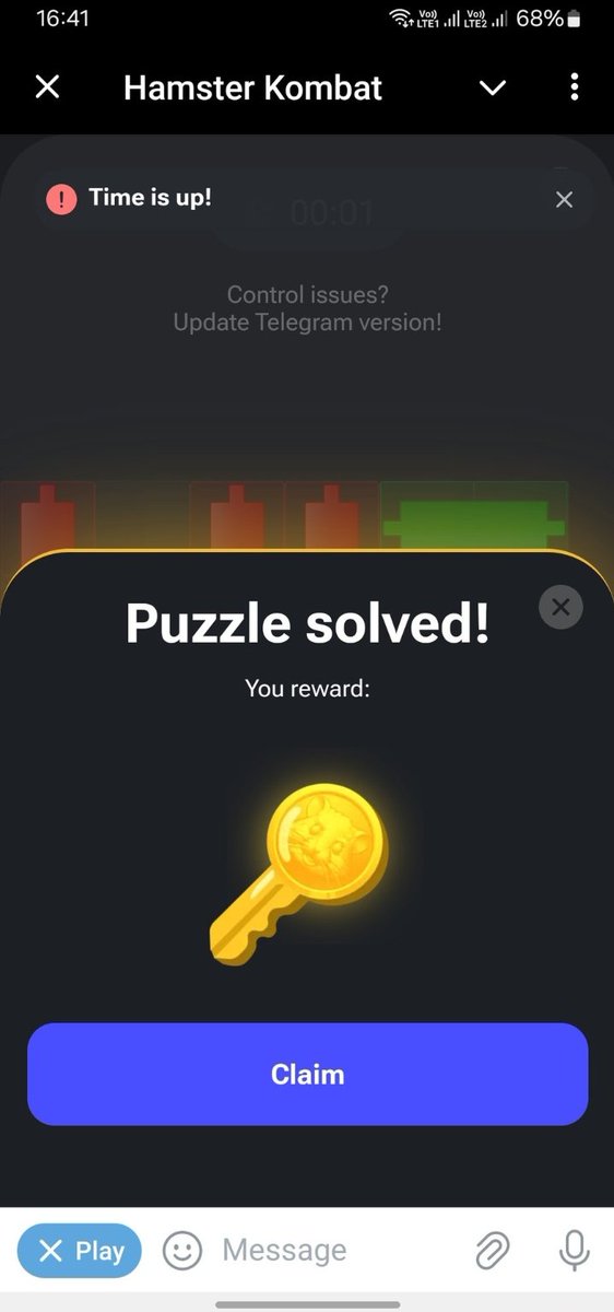hansterkombatt's tweet photo. Retweet this and Comment Yes,
If you Solved the mini-game but Getting this error!
#GranHermano 
#หลิงหลิงคอง 
#hamsters
#Trump2024 
#HAMSTERCOMBAT
#hamster 
#hamster_kombat 
#hamstercombo https://t.co/DgpcdevpTx