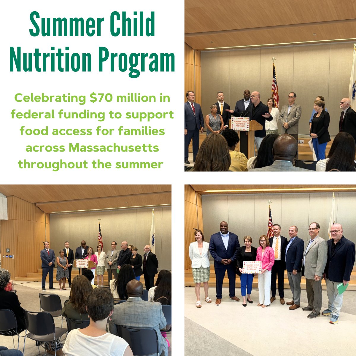 Last week the Healey-Driscoll Administration held the Summer Child Nutrition Program! This event celebrated the Summer Eats program, and announced the release of summer EBT funds known as Sun Bucks. Watch the press conference here: youtube.com/watch?app=desk…