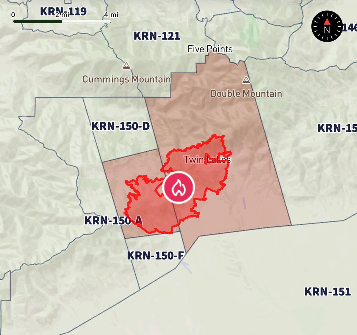 kerncountyfire's tweet image. #WhiteFire #VegetationFire @CAL_FIRE @CALFIRE_TUU 

7/22/2024 AM Update:

5,536 acres
95% containment 

The evacuation ORDERS for zone KRN-150-B and KRN-160-E are still in place. 

Kern Emergencies: kernemergencies.com/emergency-even…

Genasys Link:
protect.genasys.com/fullscreenMap?…
