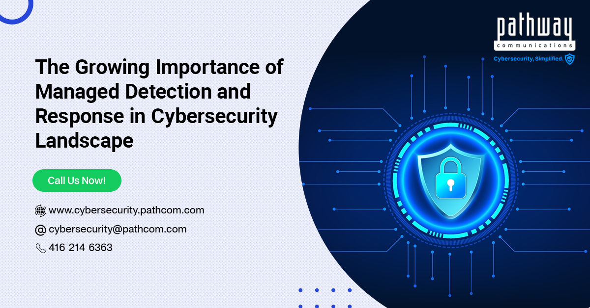 Pathcom's tweet image. Facing sophisticated #CyberThreats? Discover how #PathwayCommunications&apos; #ManagedDetectionAndResponse (MDR) offers advanced #ThreatDetection, 24/7 monitoring, and rapid incident response. Learn more at: bit.ly/3Yasgof