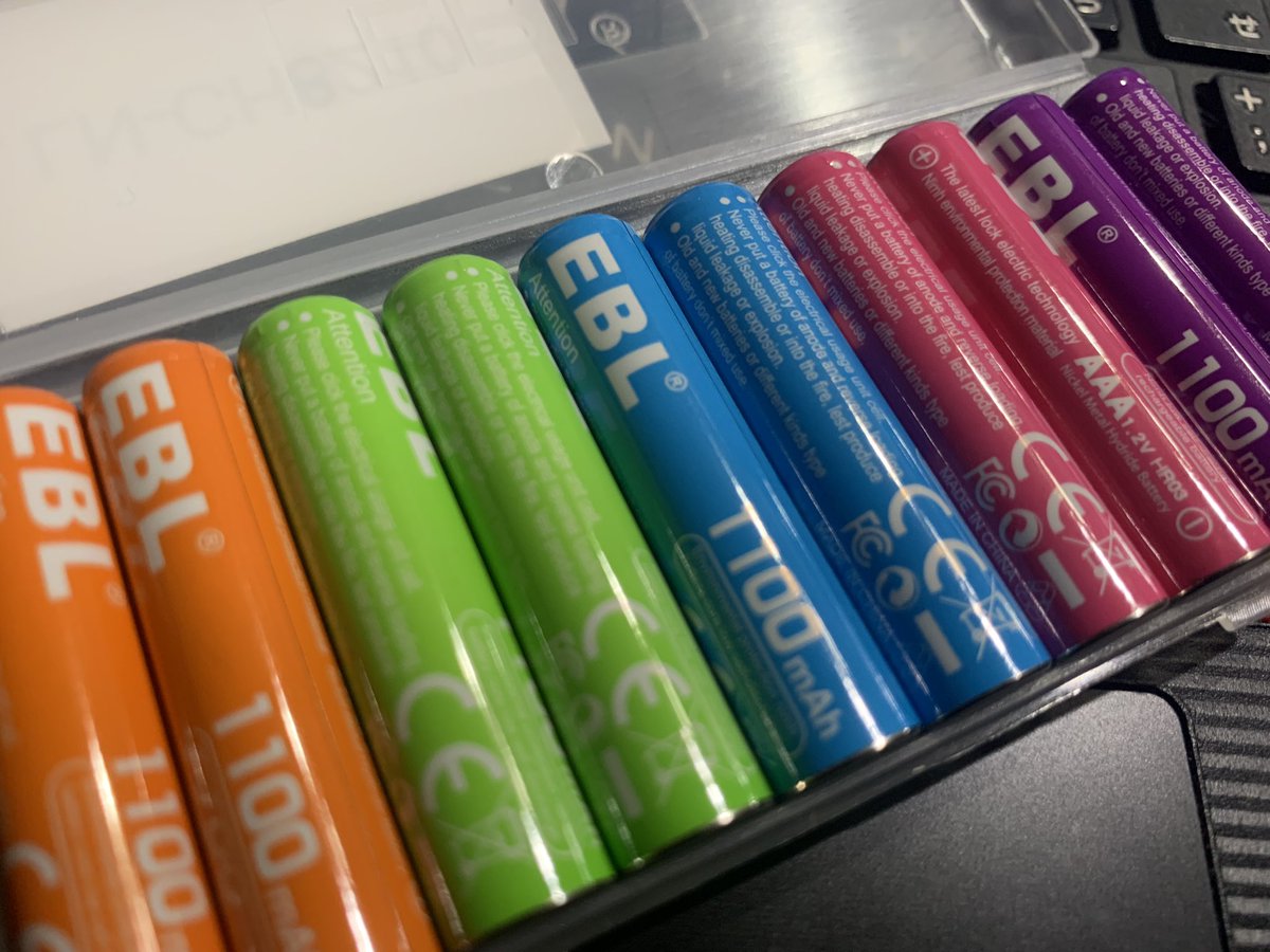 hhyouki1958's tweet image. Amazonのプライムデーで買った単4充電池がオサレー❤️❤️❤️
#EBL
#充電池
#AmazonPrimeDay2024