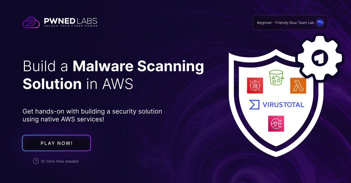 New Lab: Build a Malware Scanning Solution in AWS  🔍

You don’t have to know how to build to do #cybersecurity, but it does give you a better holistic understanding of security issues and means that you can provide better remedial advice!

Play the lab: eu1.hubs.ly/H0bkF-J0