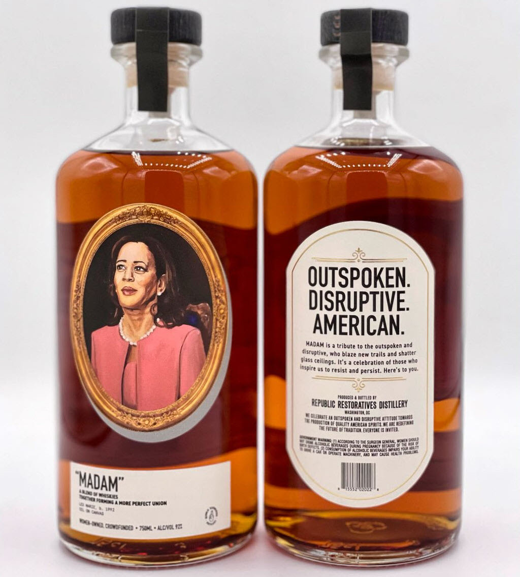 .<a href="/JoshRileyUE/">Josh Riley</a> has been on the Kamala Harris train for years. The distillery he owns in DC makes this alcohol….Josh is behind her 100%, he just doesn’t want to tell you.