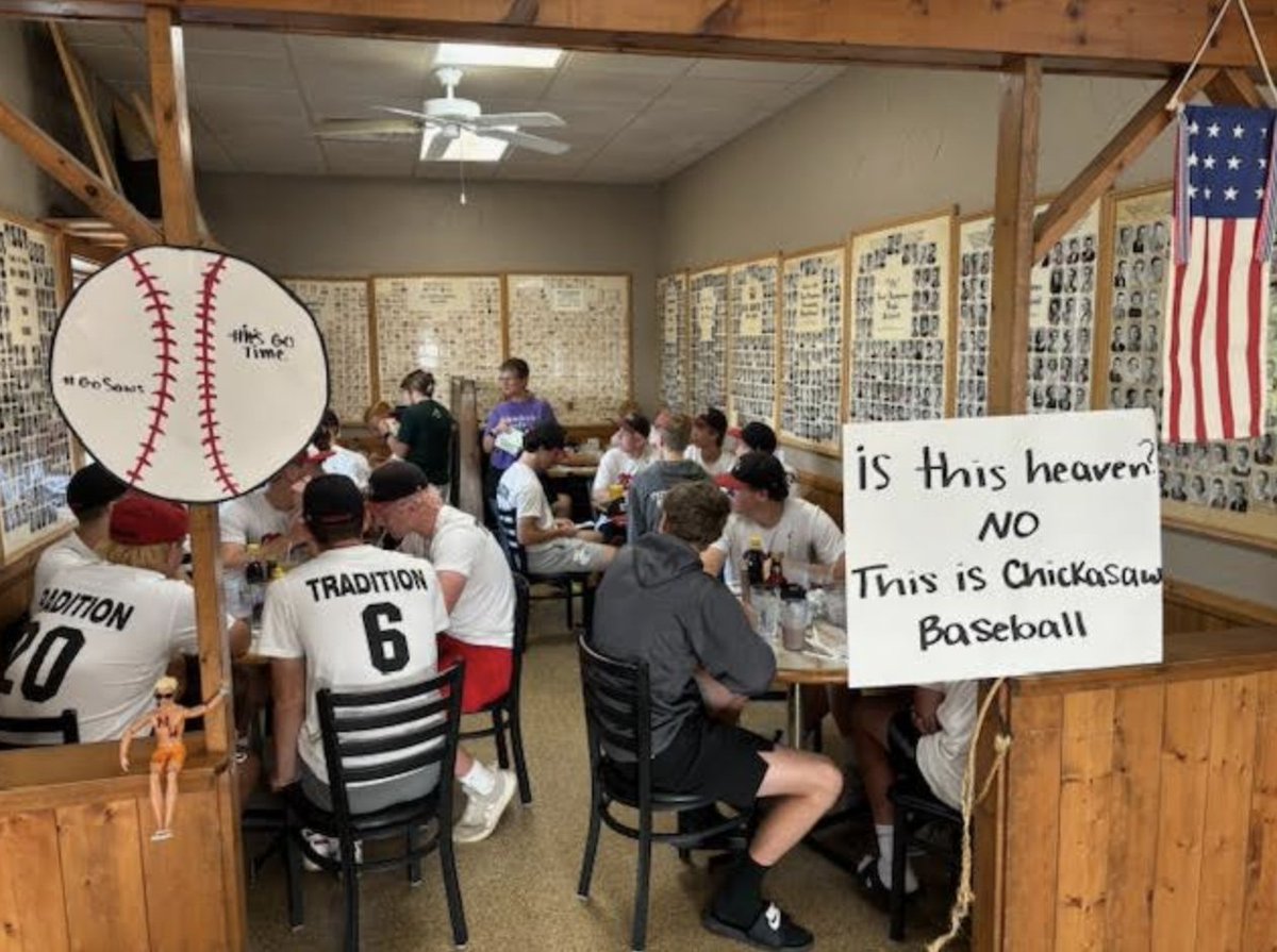 NHBaseball13's tweet photo. Awesome start State Tournament Week!!👍Thanks to Klunder's Kafe for great food &amp; excellent service - as usual - for our team breakfast + a big shoutout to seniors Taylor Ries &amp; Cora Schwickerath for plastering the weightroom with posters of support at our morning lift!!💪 https://t.co/r31ngPi7xM