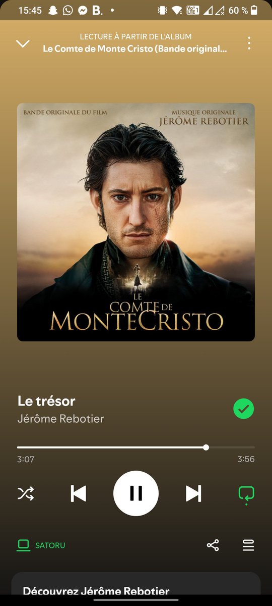 CelinePerche's tweet photo. Écoute en boucle...
#LeComteDeMonteCristo mon dieu quel chef d'oeuvre ! L'histoire, les images, la soundtrack et surtout le casting... @pierreniney tu es magistral. Merci 🙏 https://t.co/wxaXB44mmE