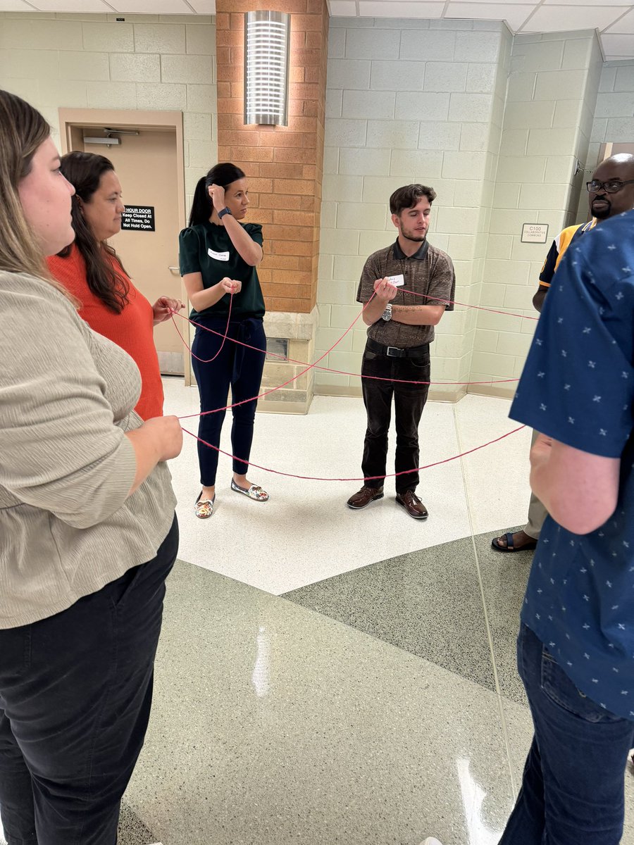 Lex 1 Induction teachers found out just how many connections they share with each other during our Strings of Connection activity! <a href="/LexingtonOne/">Lexington County School District One</a>