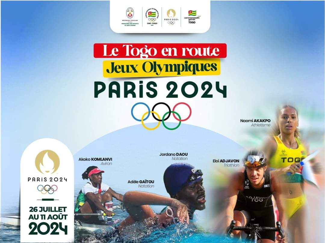228Events's tweet image. 🏅 [𝗝𝗘𝗨𝗫 𝗢𝗟𝗬𝗠𝗣𝗜𝗤𝗨𝗘𝗦 - 𝗣𝗔𝗥𝗜𝗦 𝟮𝟬𝟮𝟰] 
Cinq athlètes de talent porteront les couleurs du Togo 🇹🇬 et représenteront notre pays avec honneur et détermination, aux JO d’été, prévus du 26 juillet au 11 août 2024 à Paris.

 #JeuxOlympiques #JO2024 #228Events