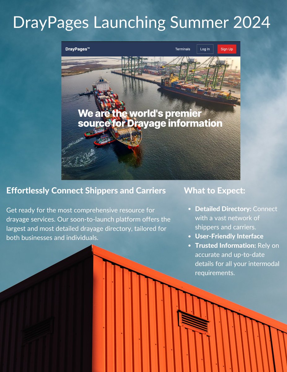 target_trans's tweet image. Get excited for the launch of the newest, modern, and most accessible drayage directory, DrayPages Summer 2024