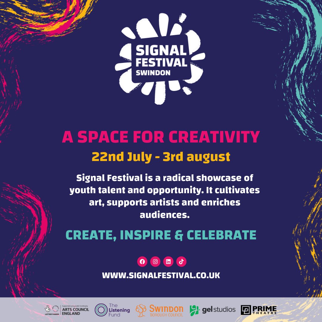 ✨ The Signal Festival is now live and runs until Saturday 3 August. It's open to anyone aged 11–25 and all events and workshops are either free or cost a maximum of £2. 
Explore the full programme of events at ➡️ signalfestival.co.uk.