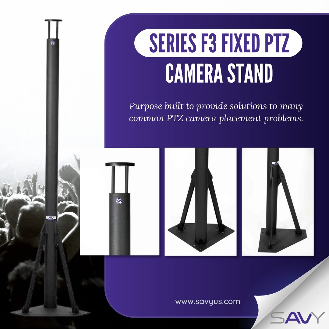 savy_solutions's tweet image. Make your PTZ camera setups more elegant and stable with the Series F3 Fixed PTZ Camera Stand. Less room, more function.

ow.ly/HyIG50SFyqO

#ProAVGear #SAVY #PTZ #AVTech #CameraStability #CompactAVSolutions #AVInnovation #ProfessionalSetup #TechSavvy #AVIndustry