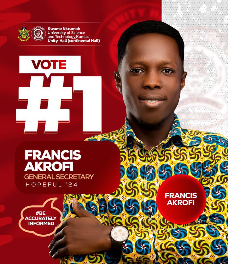 UNITYHALLJCRC's tweet photo. Francis Akrofi is the General Secretary elect for Unity Hall JCRC https://t.co/bAk2hhBnpz