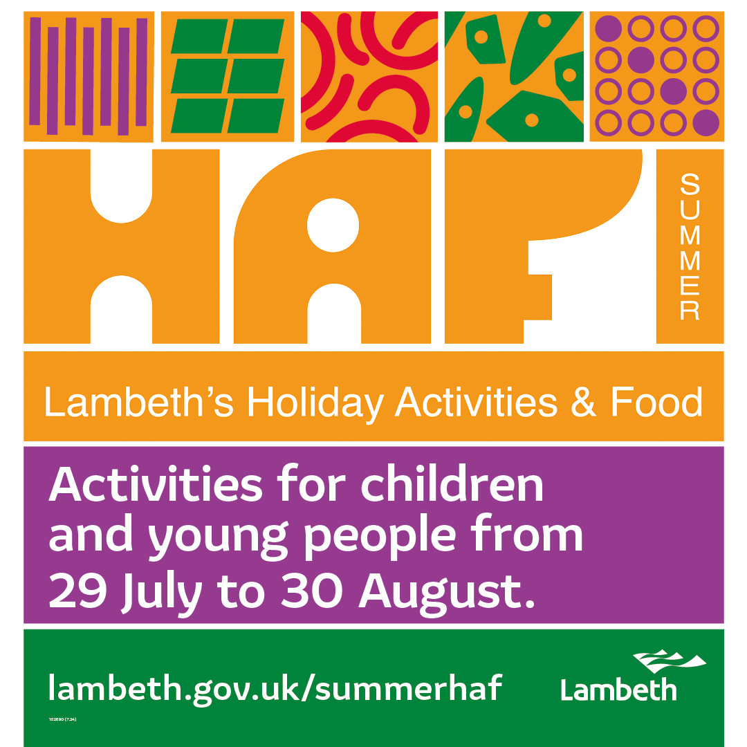 lambeth_council's tweet photo. Our Holidays Activities and Food Programme is live next week, 29 July 🥳

It offers FREE activities and food for children on benefits-related free school meals 🥘

Find your local provider and book your spot 👉 https://t.co/sHUQUp05Vr https://t.co/Gp9pyof6SO