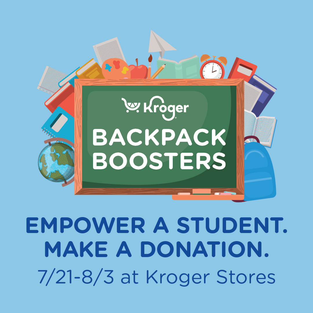 We’re excited for the year ahead! Join us in preparing students for success by visiting <a href="/Kroger/">Kroger</a> and donating $2, $5, or $10 or a school supply kit at the register. Every donation is meaningful, and we thank you for your support.
