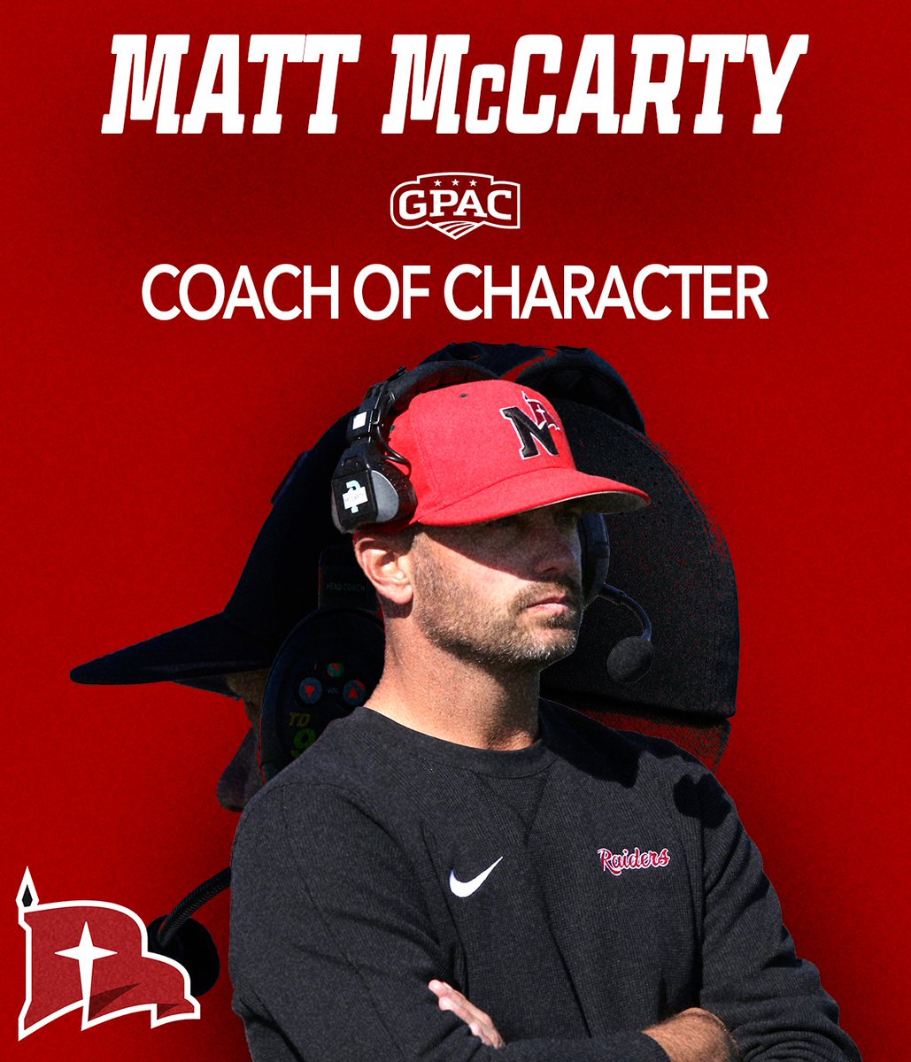 NWC Red Raiders (@nwcraiders) on Twitter photo ๐ ๐พ๐๐ผ๐พ๐ ๐๐ ๐พ๐๐ผ๐๐ผ๐พ๐๐๐
Matt McCarty is this year's recipient of the <a href="/GPACSports/">Great Plains Athletic Conference</a> Coach of Character Award!
๐ฐ: tinyurl.com/2a5bvewt
#RaidersStandOut | <a href="/nwc_fb/">Northwestern College Football</a> ๐ ๐พ๐๐ผ๐พ๐ ๐๐ ๐พ๐๐ผ๐๐ผ๐พ๐๐๐
Matt McCarty is this year's recipient of the <a href="/GPACSports/">Great Plains Athletic Conference</a> Coach of Character Award!
๐ฐ: tinyurl.com/2a5bvewt
#RaidersStandOut | <a href="/nwc_fb/">Northwestern College Football</a>