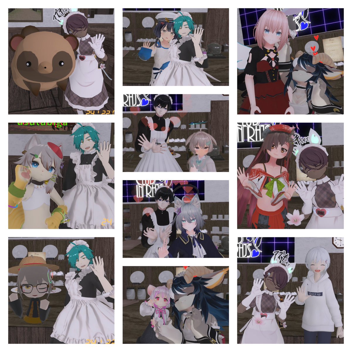 trpg0409's tweet image. 女装メイド喫茶「Blossom Labyrinth」でした！
本日のご帰宅ありがとうございました！
素敵なご主人様にお仕えでき、身に余る思いです🌹✨
またお屋敷の扉が開かれる時を心待ちにしています！
#Resonite #RHJS  #ブロラビ