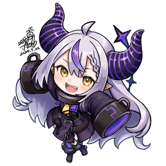 ラプラス・ダークネスさん#とちぎけんV25 とのご縁や期待を込めて(あと、僕もいつかホロライブさんとイラストのご縁があります様に)#laplus_artdesu 