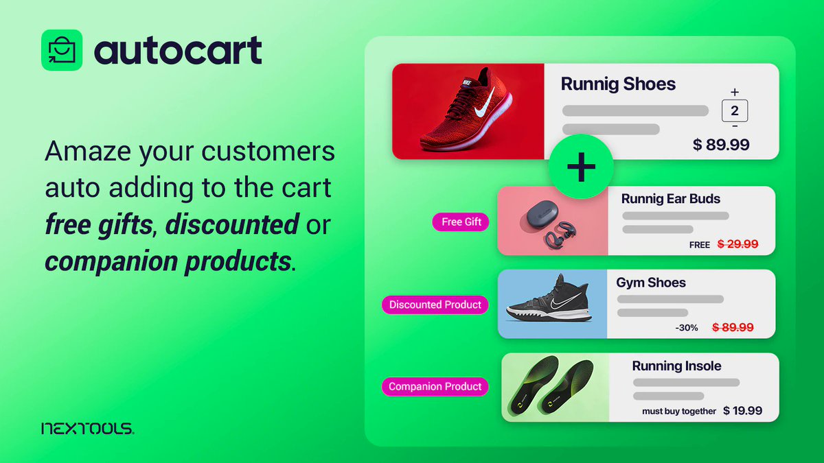 🚀 We've hit 13 apps on the Shopify App Store! Check out AutoCart, our cart bot that automagically moves products to the cart based on conditions and offers discounts. Plus, it's integrating with Shopify's Buy X Get Y! Try it now 👉🏻 lnkd.in/dK3jwp2g 😁 #ShopifyApps