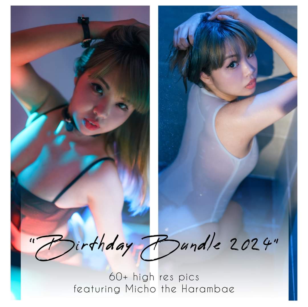 michoteh's tweet photo. Happy Birthday to me~ 🎂💝✨
I'm doing a time-limited bundle photosets sales to celebrate my birthday this year! More info here: https://t.co/Opq0xshQbv 

Don't forget to subscribe to my '69' tier on Gank too to unlock extra photos as well as the BTS pics &amp; clips. :P https://t.co/EOZhRXJg7s