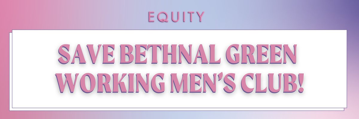 🚨 URGENT: Save Bethnal Green Working Men’s Club! 

📢 We have just one week to save the iconic London venue, home of queer nightlife and vital source of income for our drag and cabaret members. 

Please sign and share 👇🏳️‍⚧️🏳️‍🌈 
megaphone.org.uk/petitions/save…