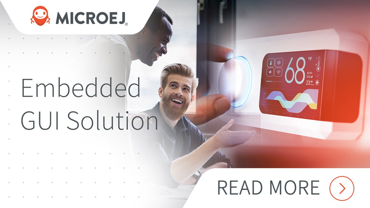 microej's tweet image. Take your embedded user interfaces to the next level by exploring MicroEJ's Embedded GUI solution: microej.com/embedded-gui/
#embeddedgui #UIUX #hmi