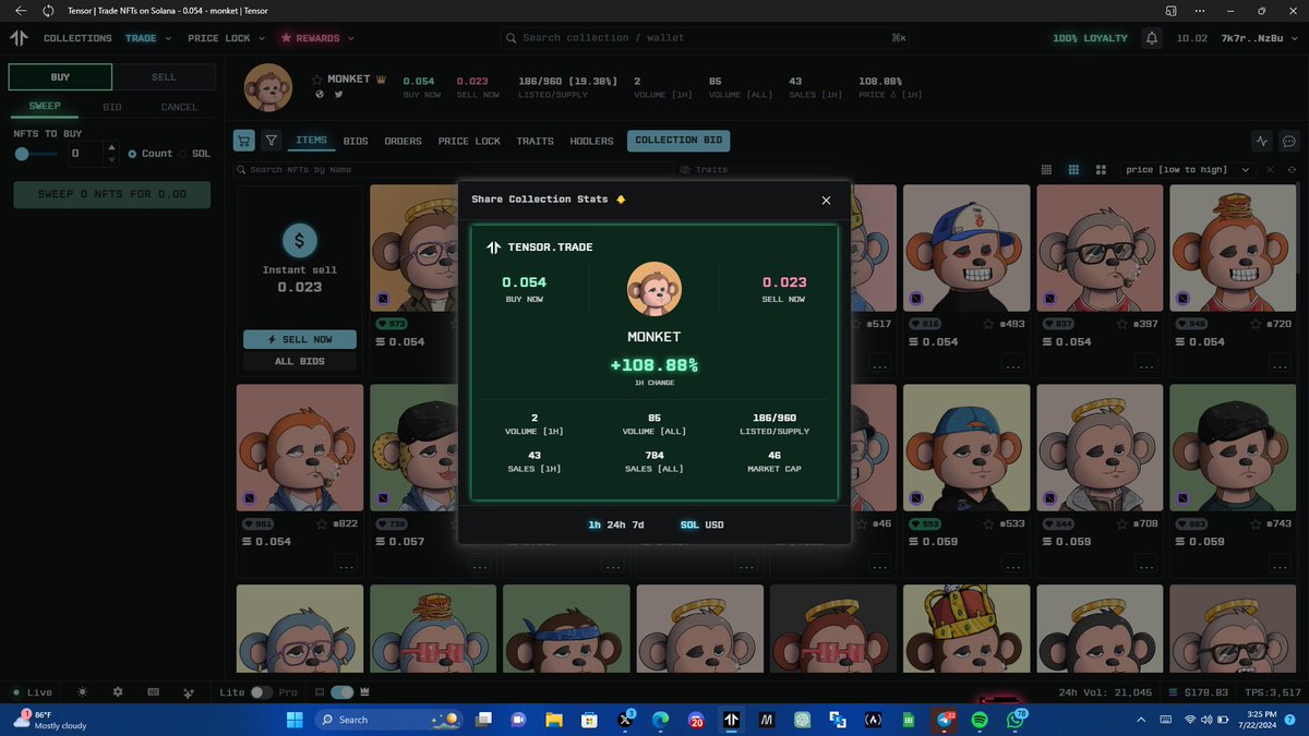 Famous0x3's tweet photo. Monket up Over 100% in 1hr 
You can never have enough monket imo 
do with this information what you wanna do with it.
remember i am in #Monket https://t.co/mNNT6me8BX
