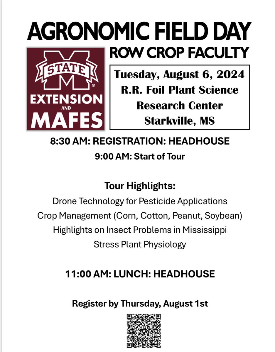 Don’t forget to register by August 1st. 

reg.extension.msstate.edu/reg/event_page…