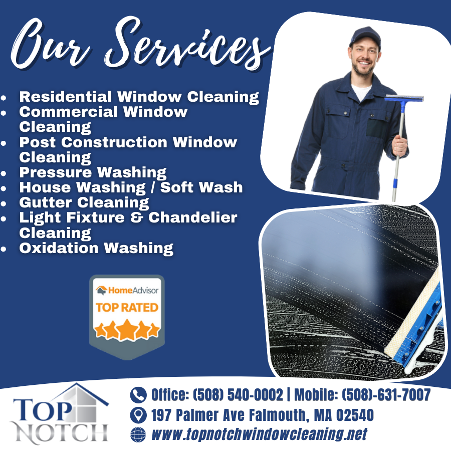TNWindowClean's tweet photo. From storefronts to living rooms, sparkling windows can transform any space. At Top Notch Window Cleaning, we offer comprehensive cleaning services across Cape Cod.

We're committed to exceptional service and outstanding results.

#WindowCleaningCapeCod 

https://t.co/U7zwnzuNKi https://t.co/yIAPgUAErF