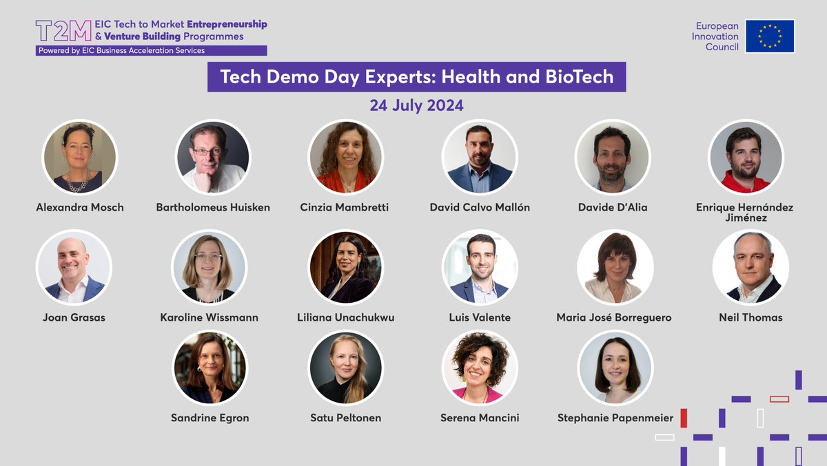 ElDrGuiri's tweet image. I’m happy to help #eicPathfinder and #eicTransition projects explore their innovations and take the first steps into the market, through the #EUeic Tech to Market (T2M) Venture Building programme. 

Find out more about the EIC T2M 👉 eic.ec.europa.eu/eic-funding-op…