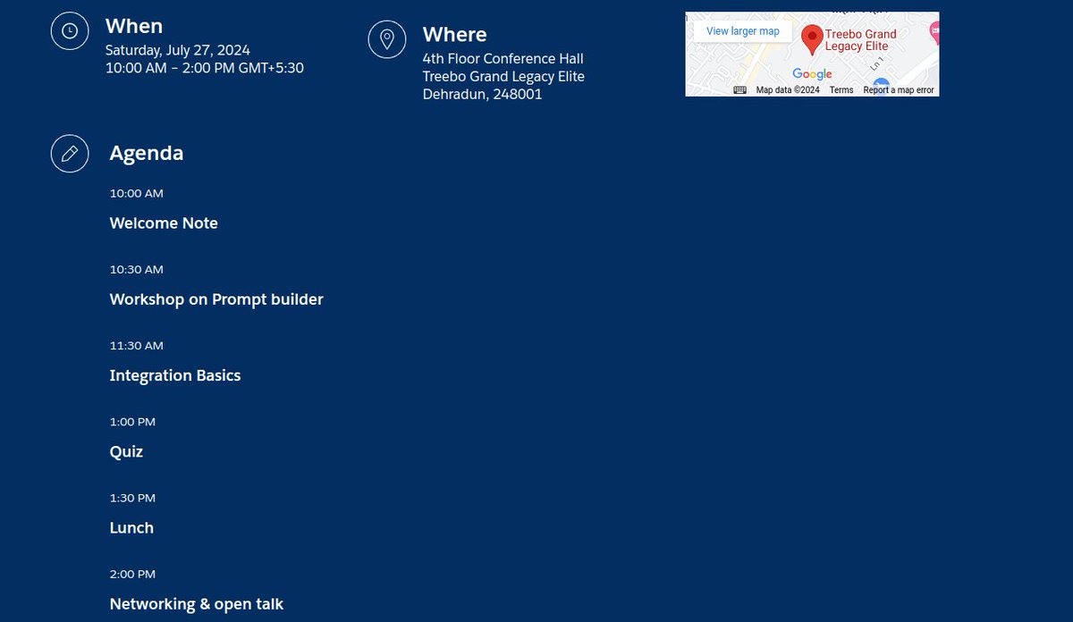Let's discuss about Prompt Builder in <a href="/salesforce/">Salesforce</a> with our experienced speakers.
Don't miss this chance and secure your seat by RSVP👇👇👇
trailblazercommunitygroups.com/e/mzeed2/