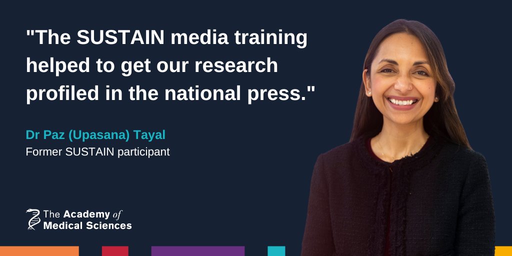 SUSTAIN now open 🚨

Apply for our 12-month programme for women in research, to:
💡 join career skills workshops
🤝 access a peer support network
👥 receive 1:1 mentoring from an Academy Fellow

Closes 5/9/24: ow.ly/h9lU50SH4yY