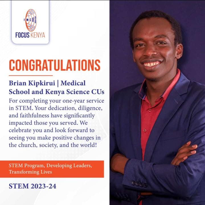 KipkiruiKosgey1's tweet photo. Thank you @focuskenya for the opportunity to serve as a Stem staff. 
What a privilege to serve with students in Campus. Am eternally grateful.
#ReachingStudentsChangingNations https://t.co/Rb7KaxVZxa