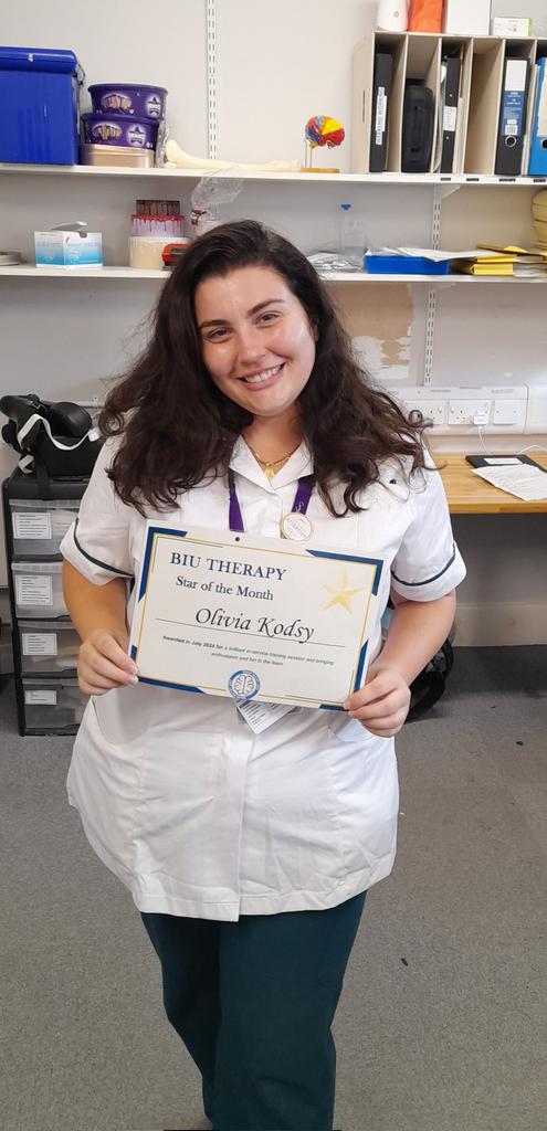 Brain Injury Unit π§ (@uhlbiu) on Twitter photo Congratulations to Liv (OT) who won our Therapy Star of the Month for June for her excellent In Service Training on 'Music as an intervention for patients in PDOC' πΆππ <a href="/uhltherapy/">uhltherapy</a> <a href="/Leic_hospital/">Leicester's Hospitals</a> Congratulations to Liv (OT) who won our Therapy Star of the Month for June for her excellent In Service Training on 'Music as an intervention for patients in PDOC' πΆππ <a href="/uhltherapy/">uhltherapy</a> <a href="/Leic_hospital/">Leicester's Hospitals</a>