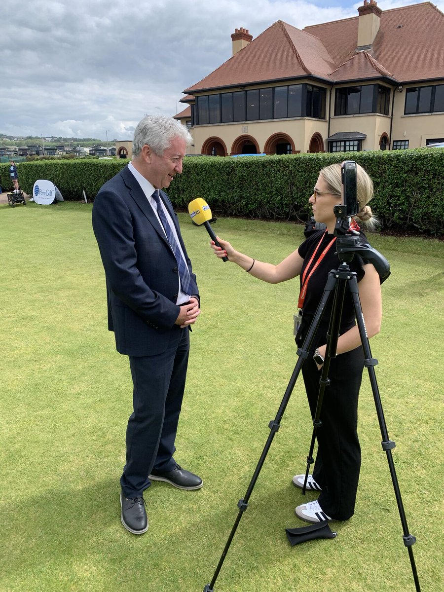 Tourism NI CEO John McGrillen has been busy in Portrush today doing TV &amp; radio interviews as the one year countdown to The 153rd Open at Royal Portrush Golf Club in July 2025 gets underway. Work has already begun to ensure the major sporting event is even more memorable than 2019