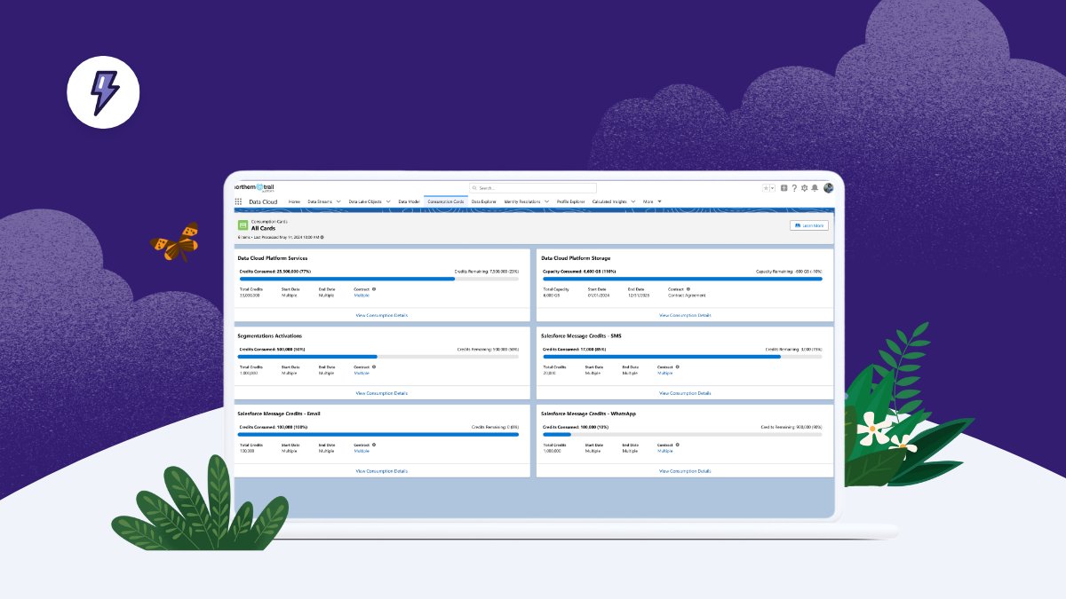 📣 Digital Wallet for Data Cloud is officially here.

Make better budgeting and buying decisions by tracking and identifying trends in your product consumption in near real-time. sforce.co/3Sea6hR