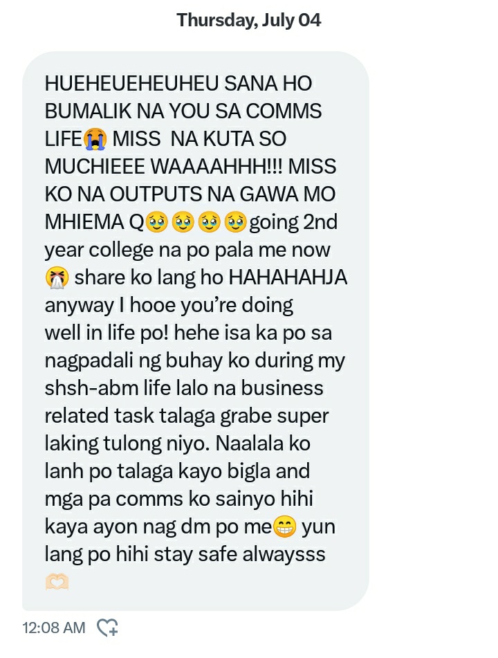 Hello commstwt! Been inactive here for almost 2 years! Just wanna share this here since I'm feeling overwhelmed by the heartfelt appreciation message from a past client. Gratitude truly knows no bounds 🌸🌹

#MaeCommissions