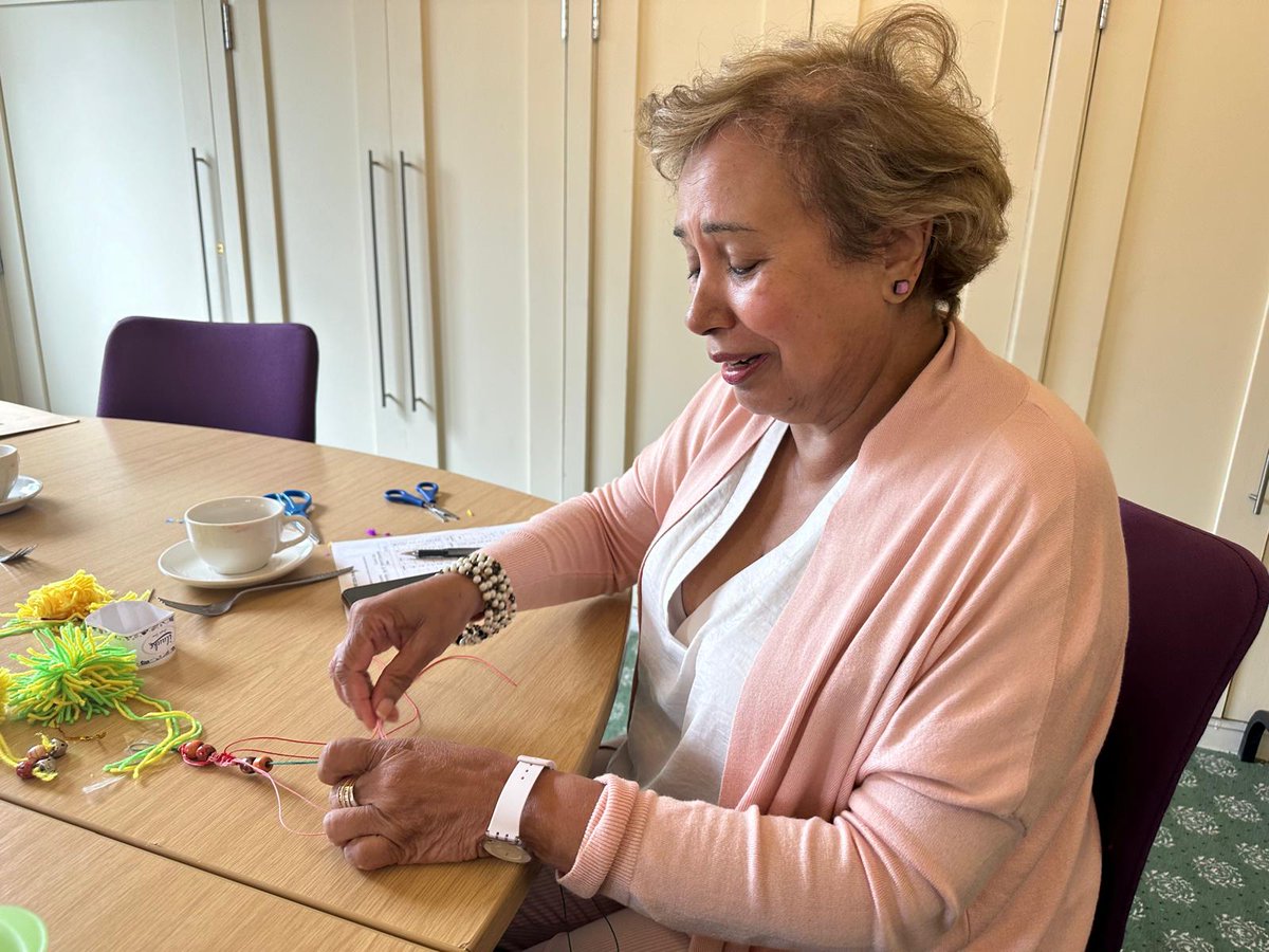 We've loved working with <a href="/ageukwest/">Age UK Westminster</a> on our <a href="/WAESonline/">Westminster Adult Education Service</a> Creative Carers course over the last few months - the final session covered making pompoms and macrame bracelets